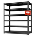 5 Tier Adjustable Heavy Duty Metal Shelving Unit, Black L176