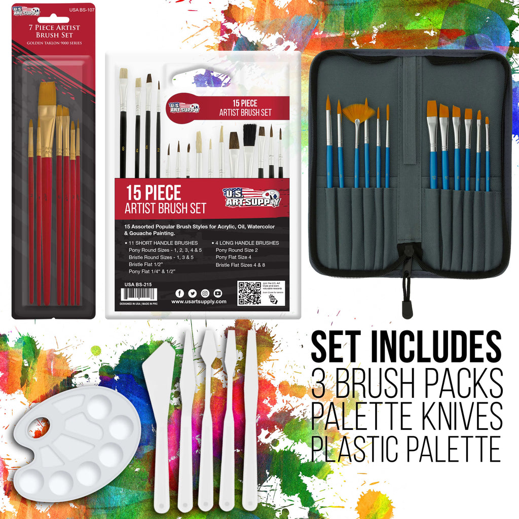 72-Piece Acrylic Painting Set with Easel and Brushes N527