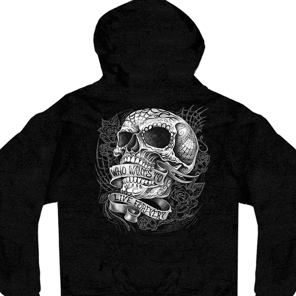 Black Hoodie with Zipper Closure 2X-Large X838