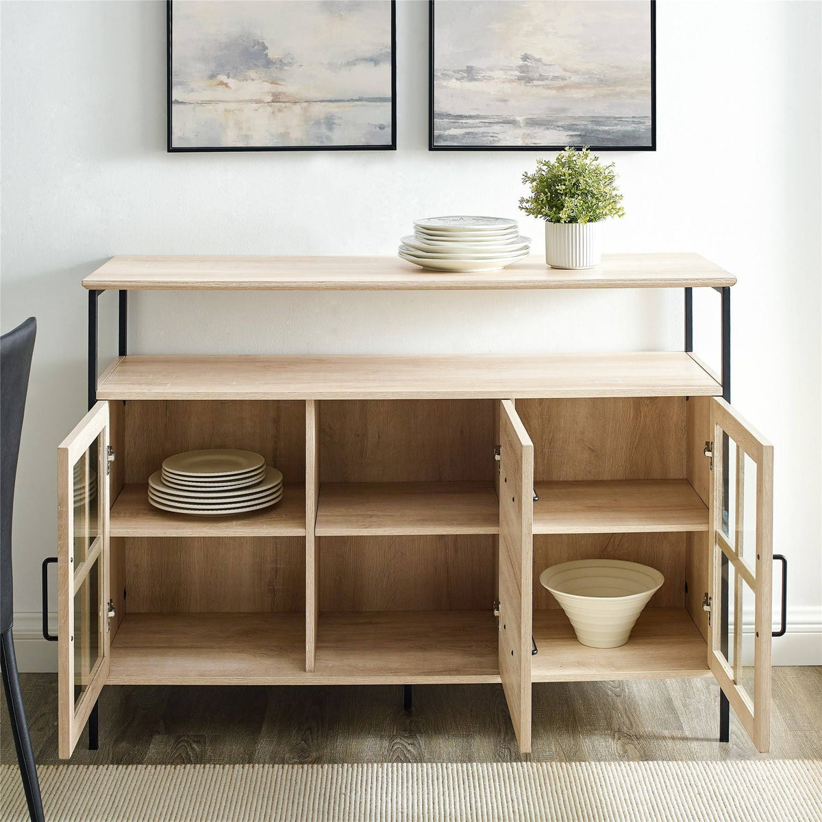 3-Door Buffet Dark Walnut H11700