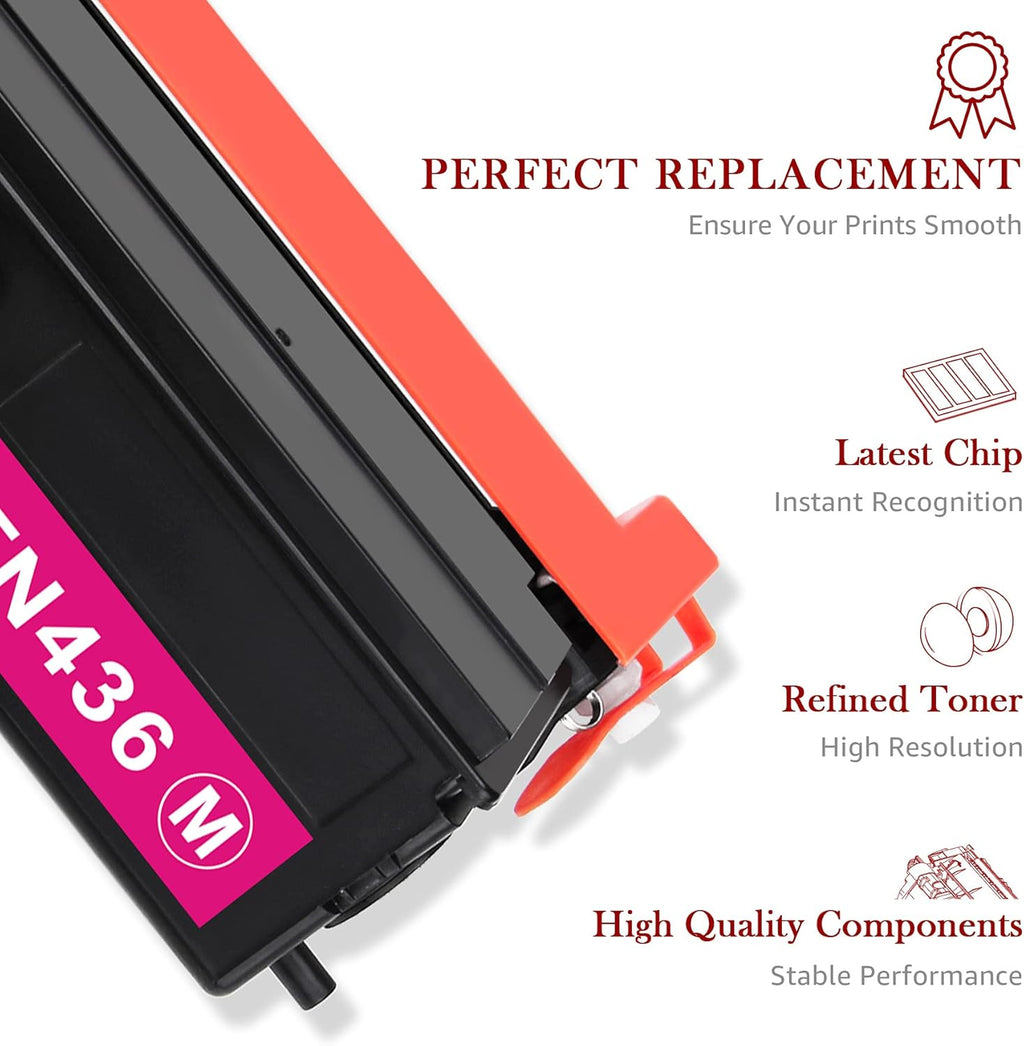 Compatible Toner Cartridge for Brother Printer (4 Packs) L6431