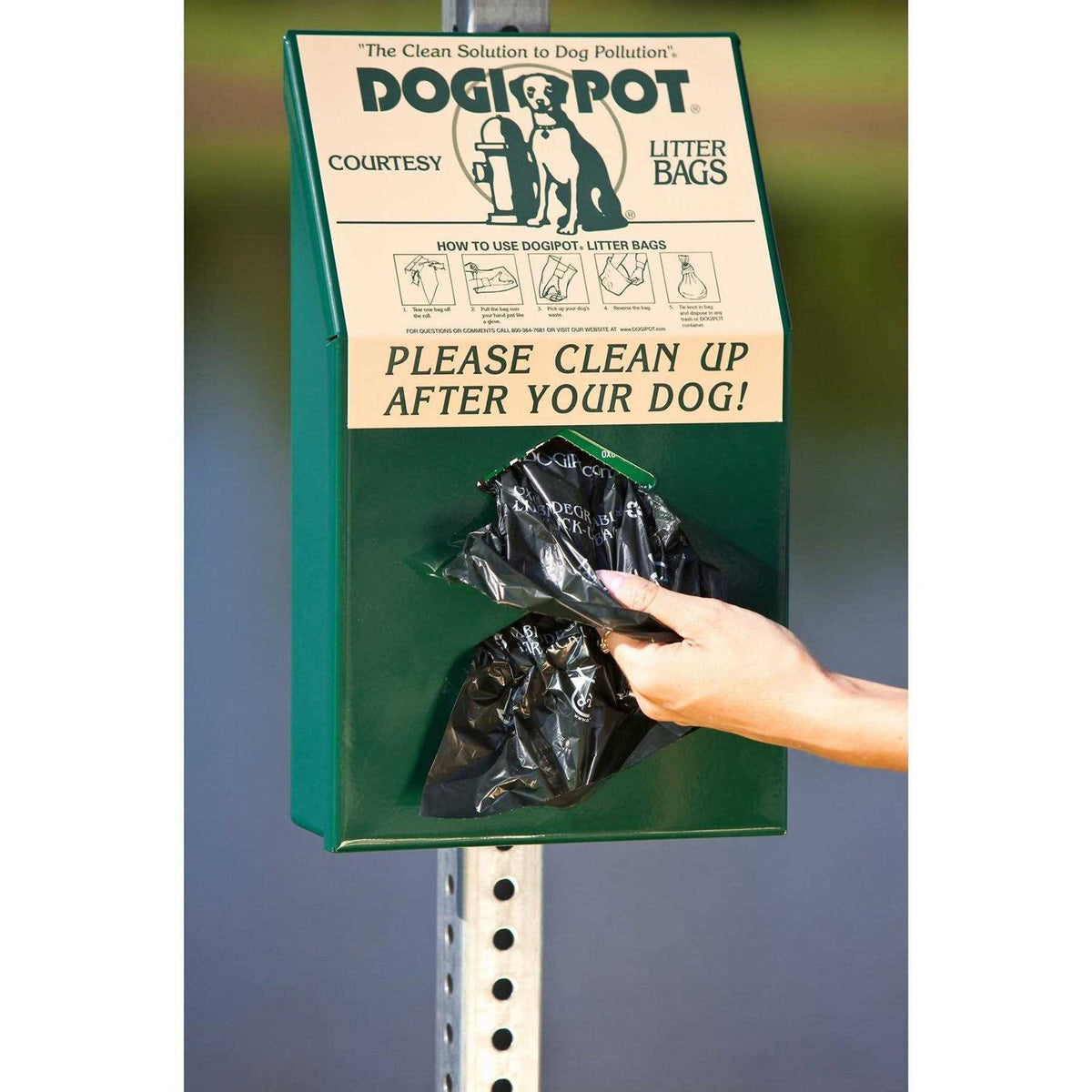 Aluminum Dog Waste Bag Dispenser F65768