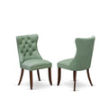 Willow Green faux leather Upholstered Dining Chairs, Set of 2 S82158