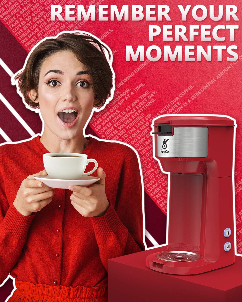 Single Serve K Cup Coffee Maker with Self Cleaning Function I7915