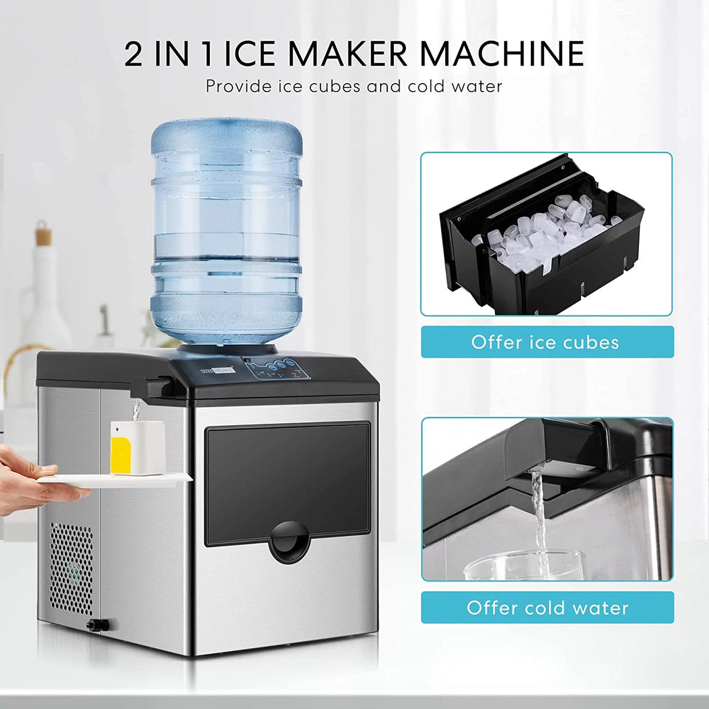 Electric 2 in 1 Countertop Ice Maker with Water Dispenser Y860