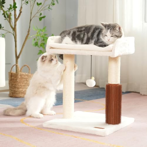 Large Grey Cat Tree Tower with Scratching Post T365361
