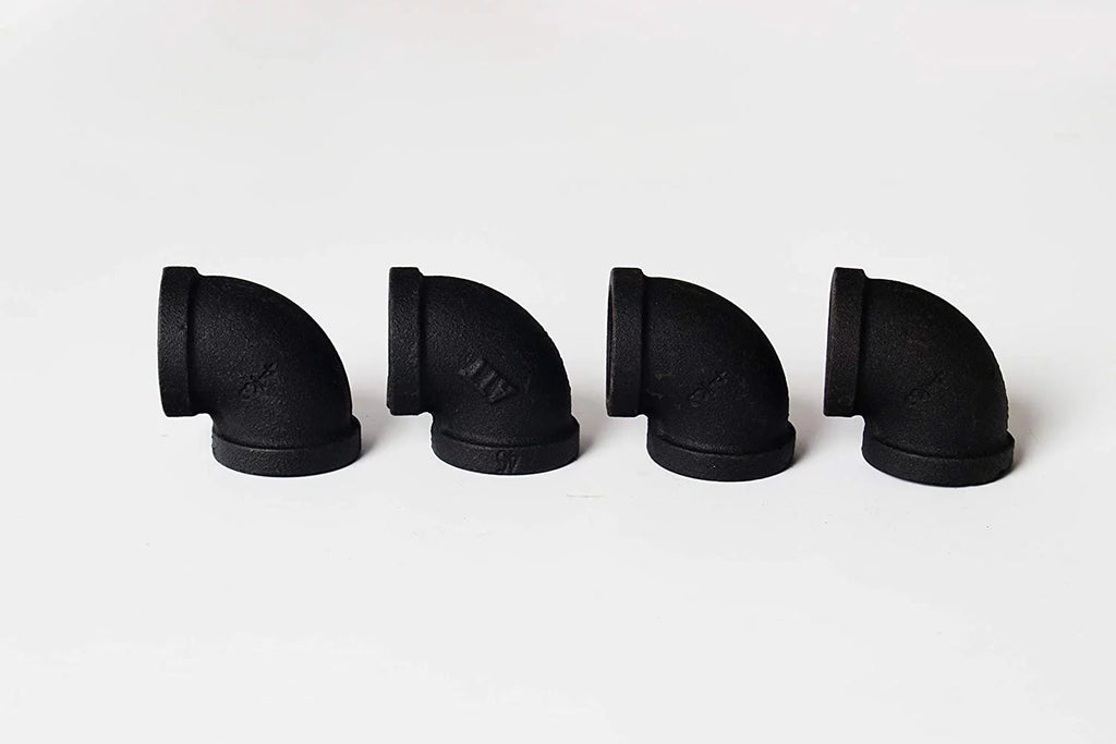 Black 3 Tier Wall-Mounted Pipe Shelves V7394