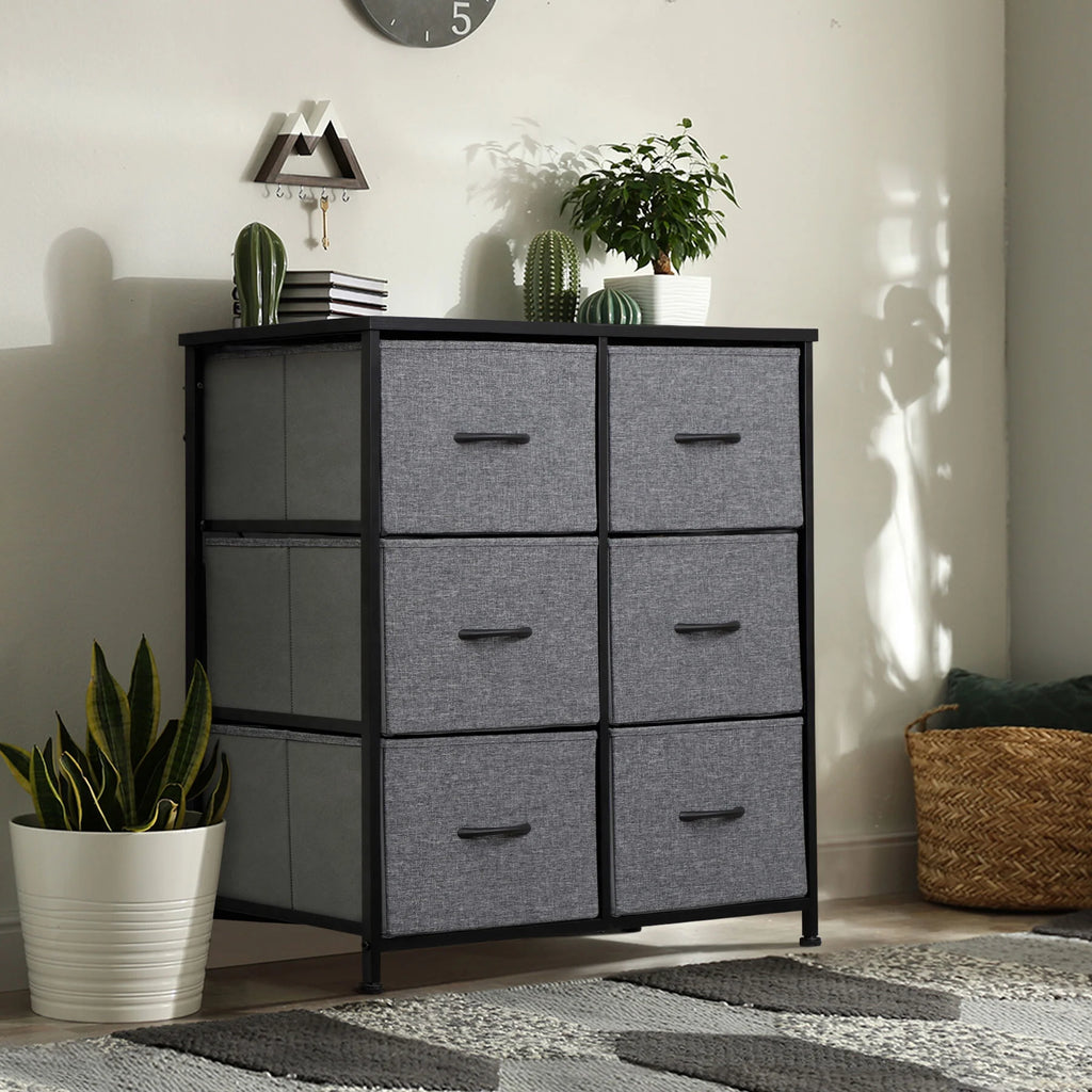 6 Drawer Fabric Storage Dresser B90841