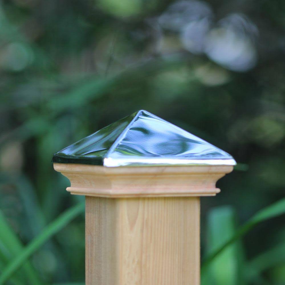 4x6 Wood Post Cap with Stainless Pyramid N648759