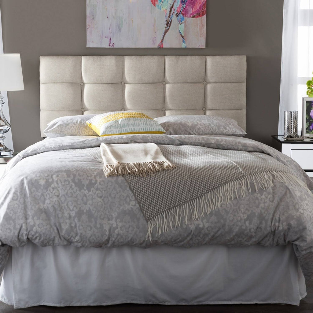 Grey Fabric Full Size Headboard C9638