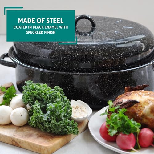 Black Covered Oval Roaster with Lid V643597