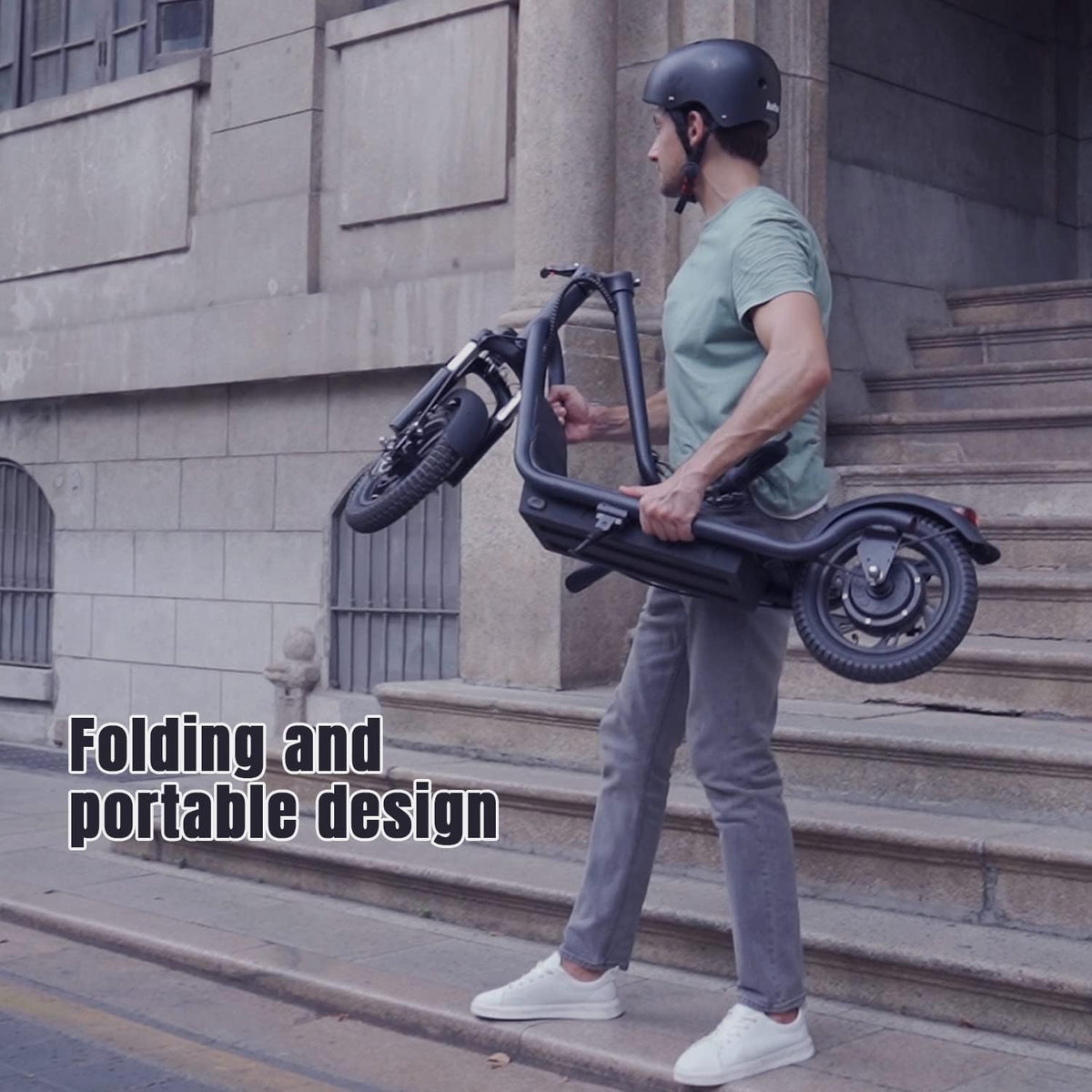 Electric Kick Scooter with 350W Brushless Motor, 50 Miles Long-Range Battery, Foldable S2343