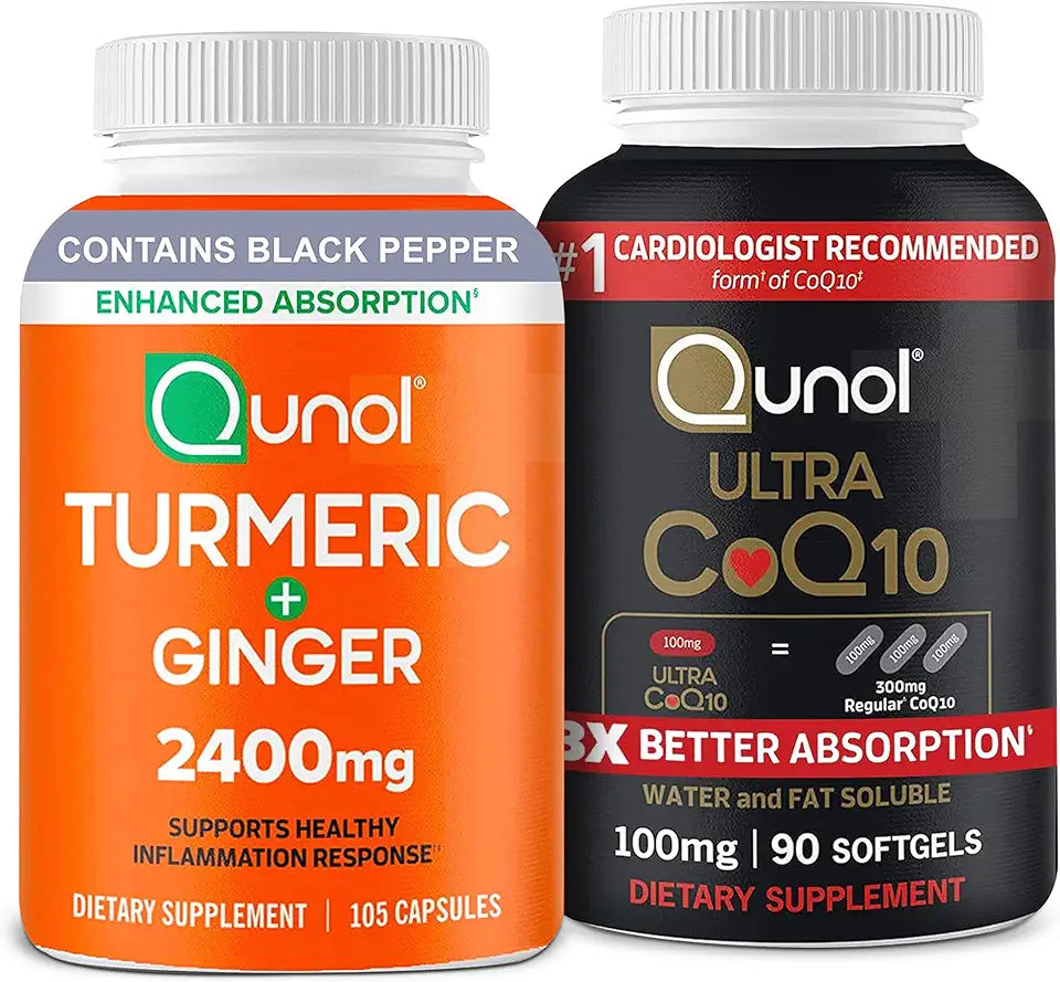 Turmeric Curcumin 2400mg 105 Count and CoQ10 100mg Softgels 90 Count C153341