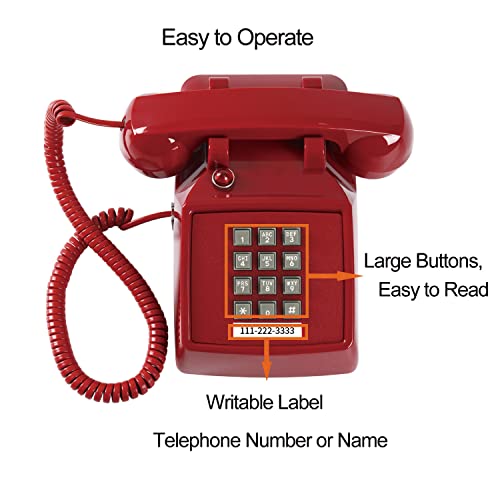 Red Corded Desk Telephone K31065