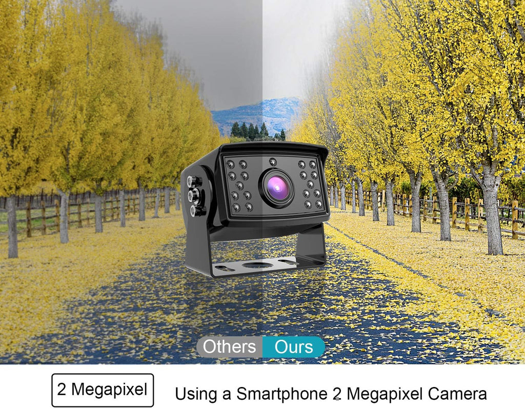 7'' 1080P HD Backup Camera System Kit IP69 Waterproof Rear View Camera U939920