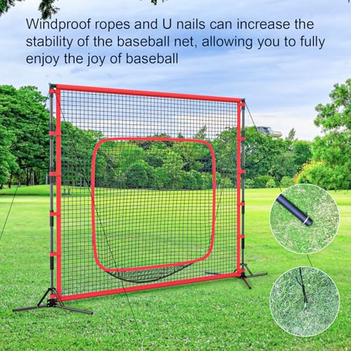 7×7ft Portable Heavy-Duty Baseball Training Net with Carry Bag I431234