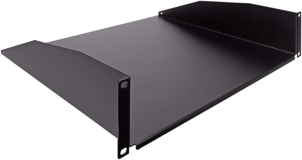 2U 19-Inch Rack Mount Cantilever Server Cabinet Shelf Black T5363