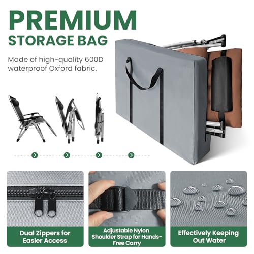 Oversized Padded Reclining Zero Gravity Chair with Cup Holder M1521