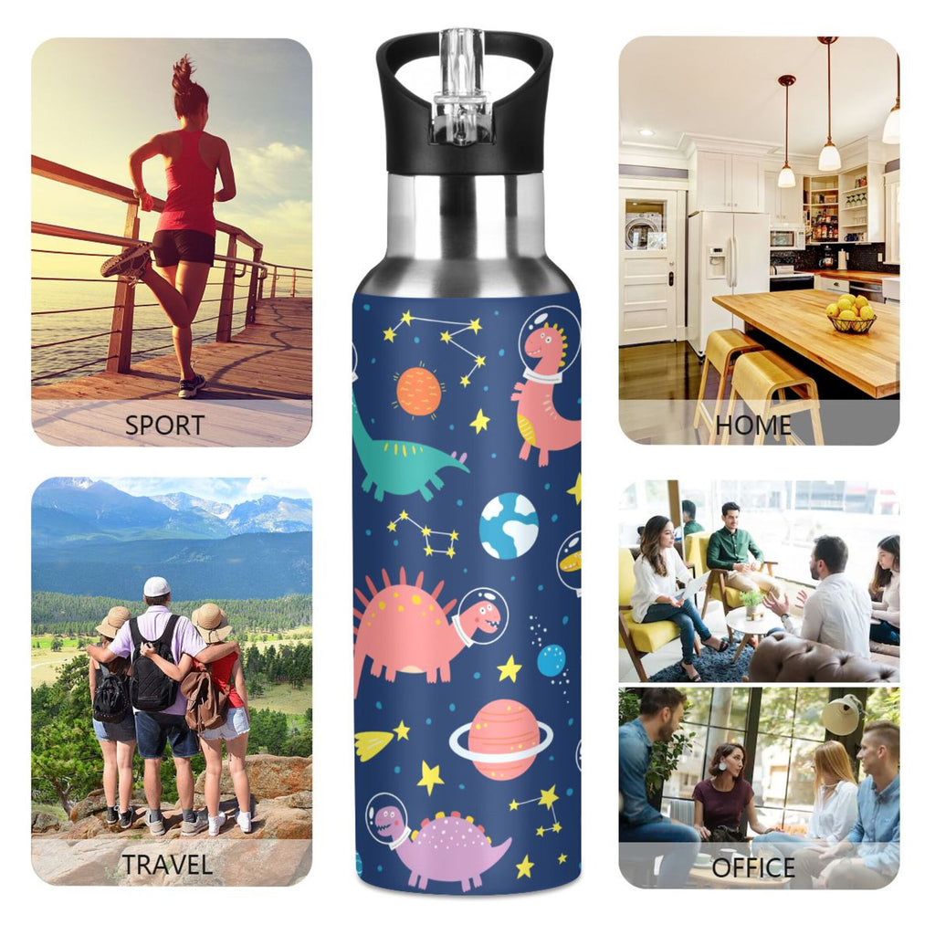 Stainless Steel Insulated Water Bottle with Straw Lid Q85942