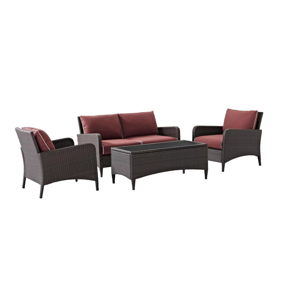 4Pc Outdoor Wicker Conversation Set P99084
