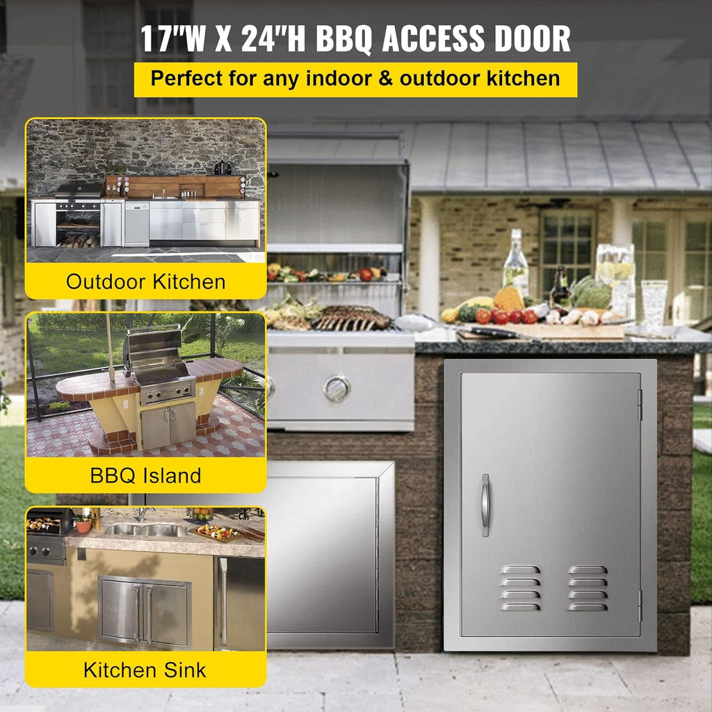 Stainless Steel Single Access Door with Vents T192448