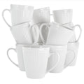 12 Piece Porcelain Mug Set in White H284