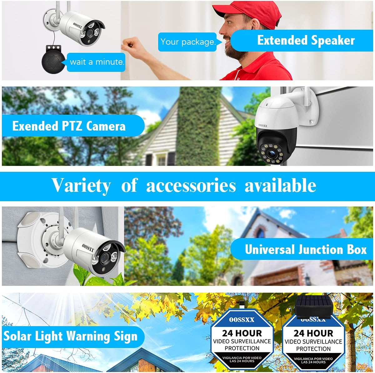 8CH 5MP POE Security Camera System with 4TB Hard Drive X811
