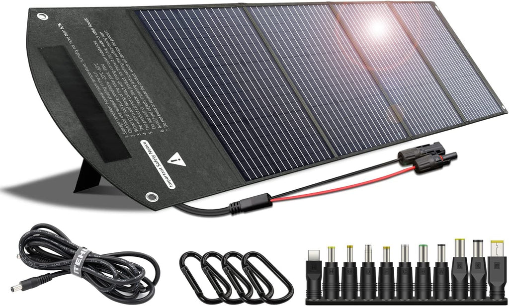 100W 18V Monocrystalline Portable Solar Panel with USB/DC Outputs C98071