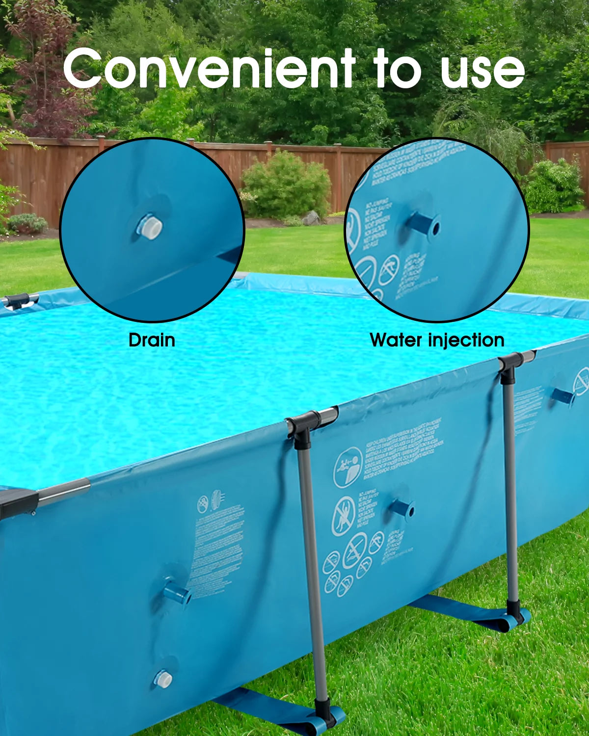10 ft Above Ground Rectangular Frame Swimming Pool J835