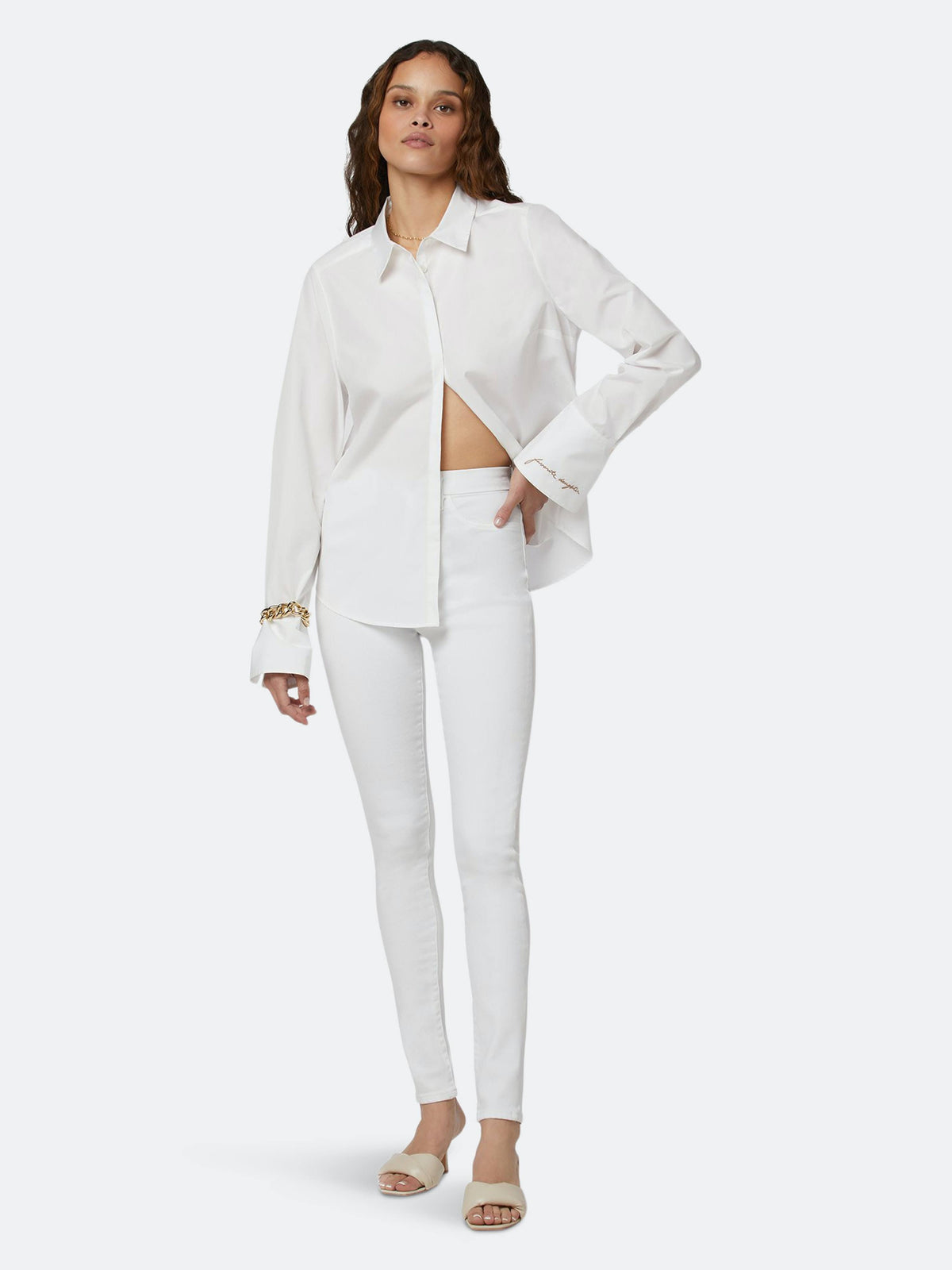 White High Rise Skinny Jeans O684365