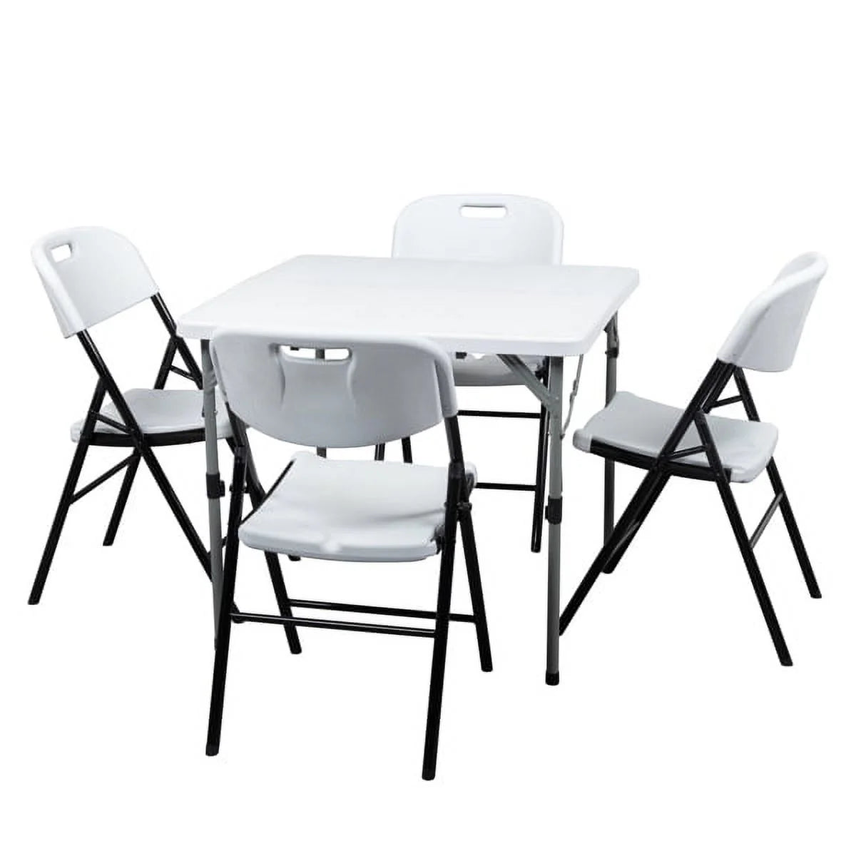 4 Pack White Plastic Folding Chairs B990