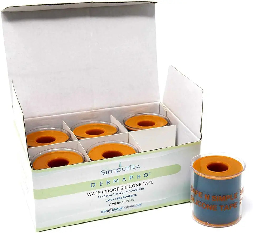 Silicone Tape Waterproof 2"x15" 6 Count Latex Free Medical J586