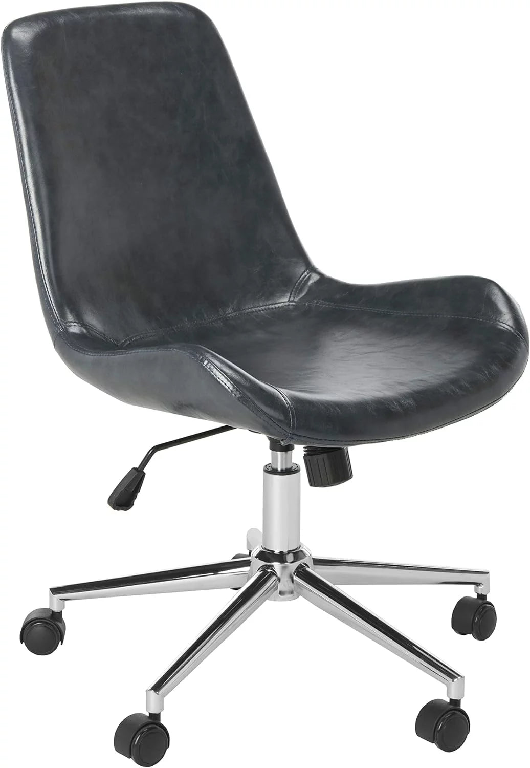 Dark Grey Faux Leather Swivel Adjustable Office Desk Chair Q109
