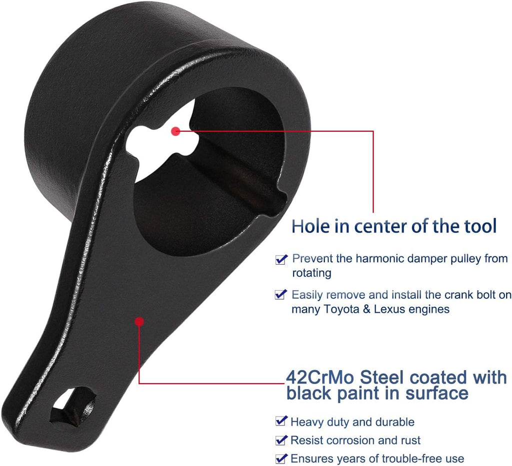 Cam Pulley Holder Tool & Crankshaft Damper Pulley Holding Holder, Pack of 2 L547578