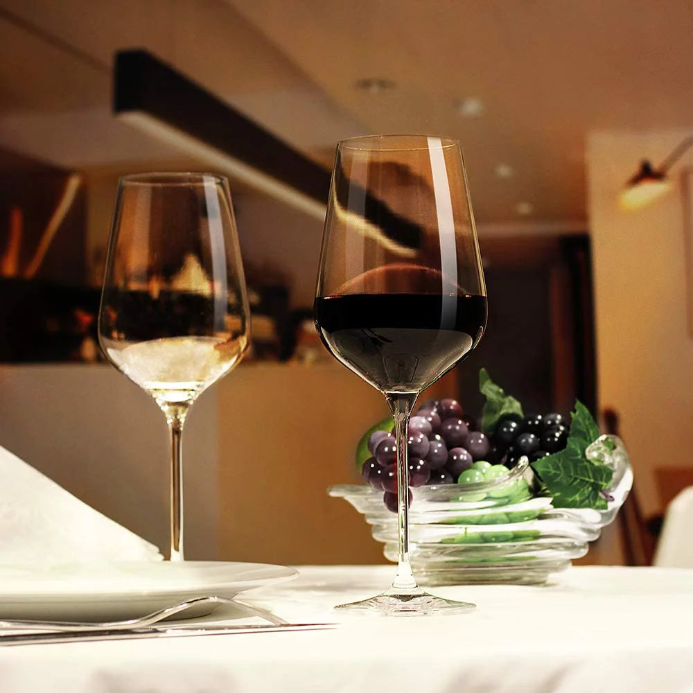 Clear 27 oz Long Stemmed Crystal Wine Glasses Set of 2 K127808