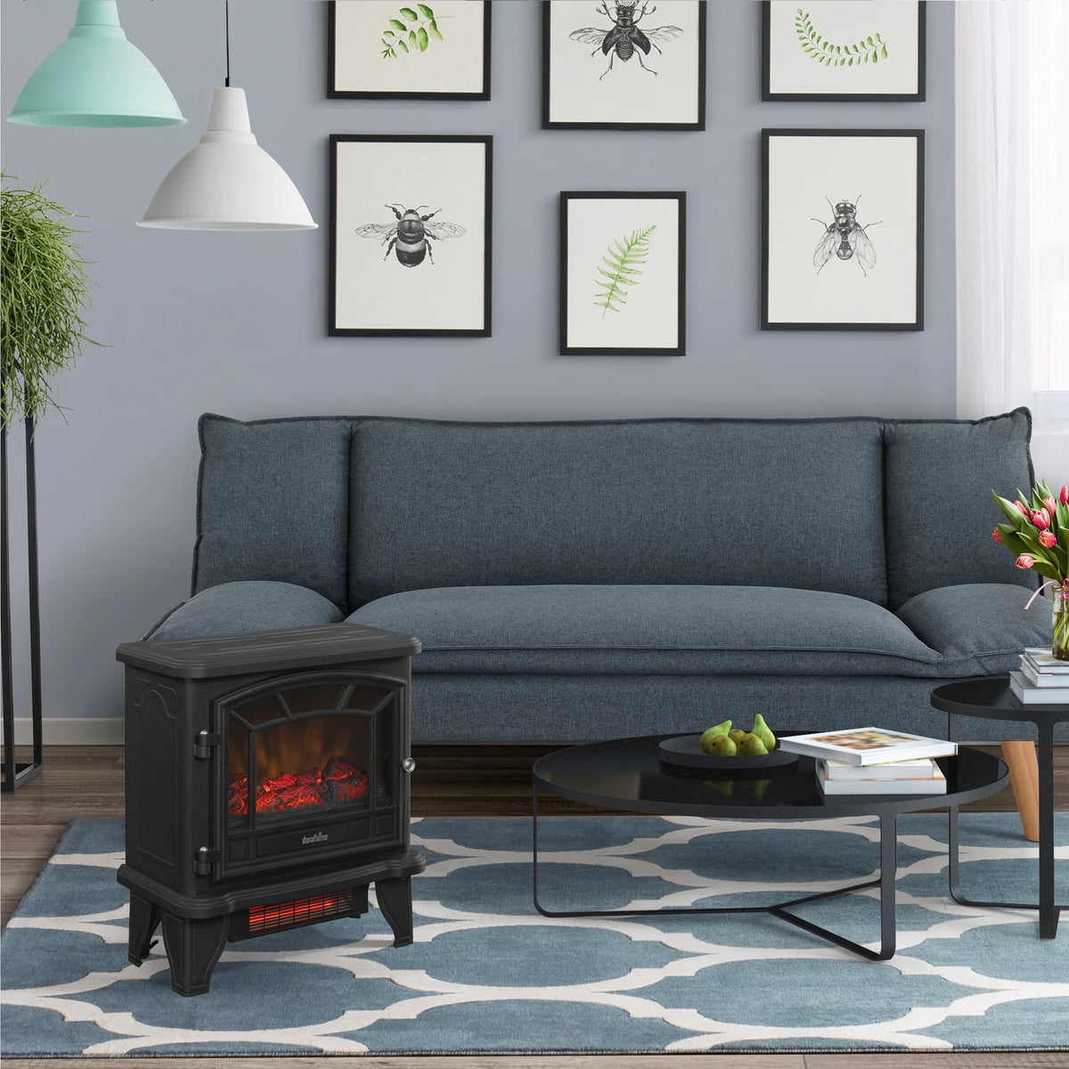 1,000 sq ft Infrared Quartz Electric Fireplace Stove Heater T3861