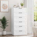 White 6 Drawer Tall Dresser K9530