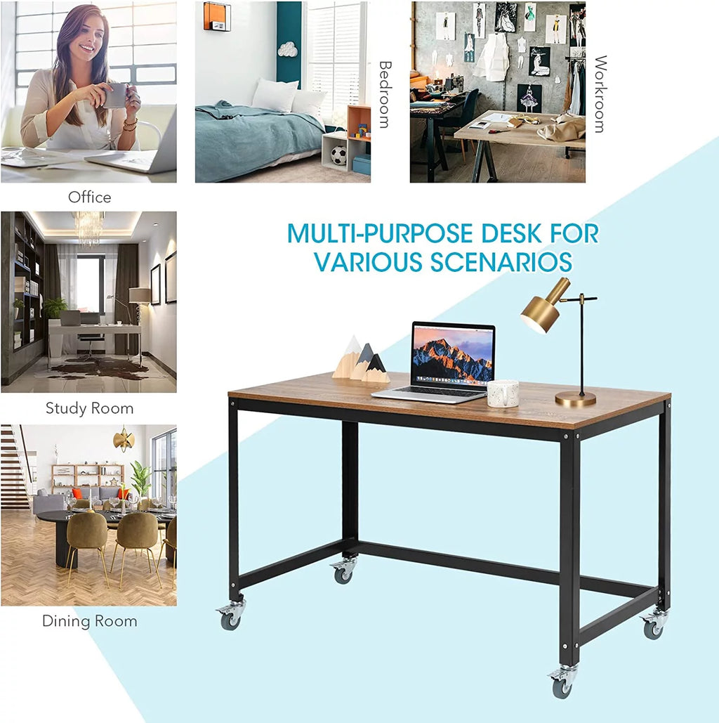 Mobile Rolling Desk with 4 Wheels Q633
