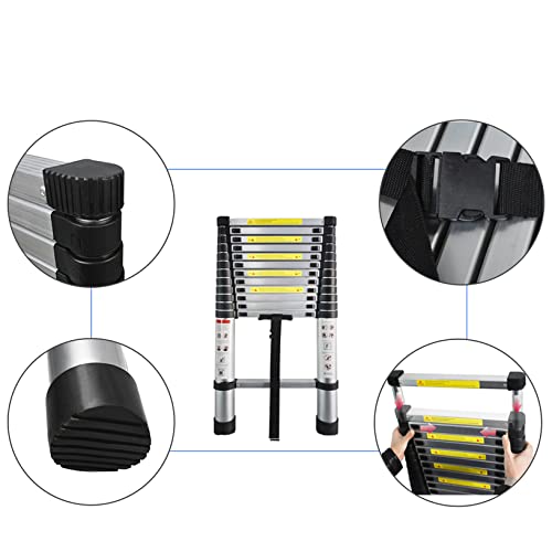 Aluminum Extendable Folding Telescoping Ladder, 330 lbs Capacity, 14.5FT T23204