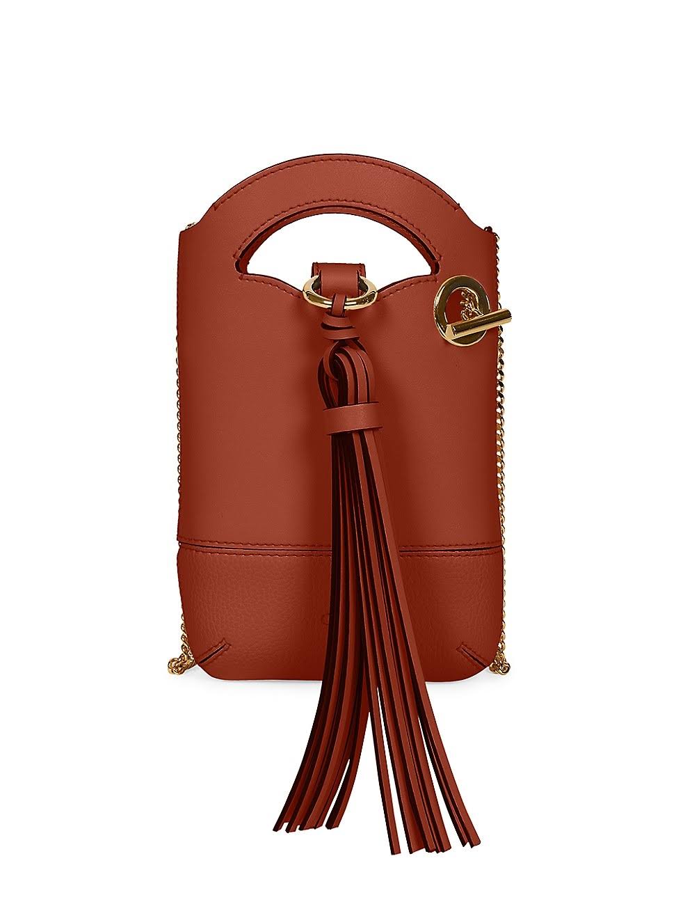 Mini Leather Crossbody Phone Pouch V716358