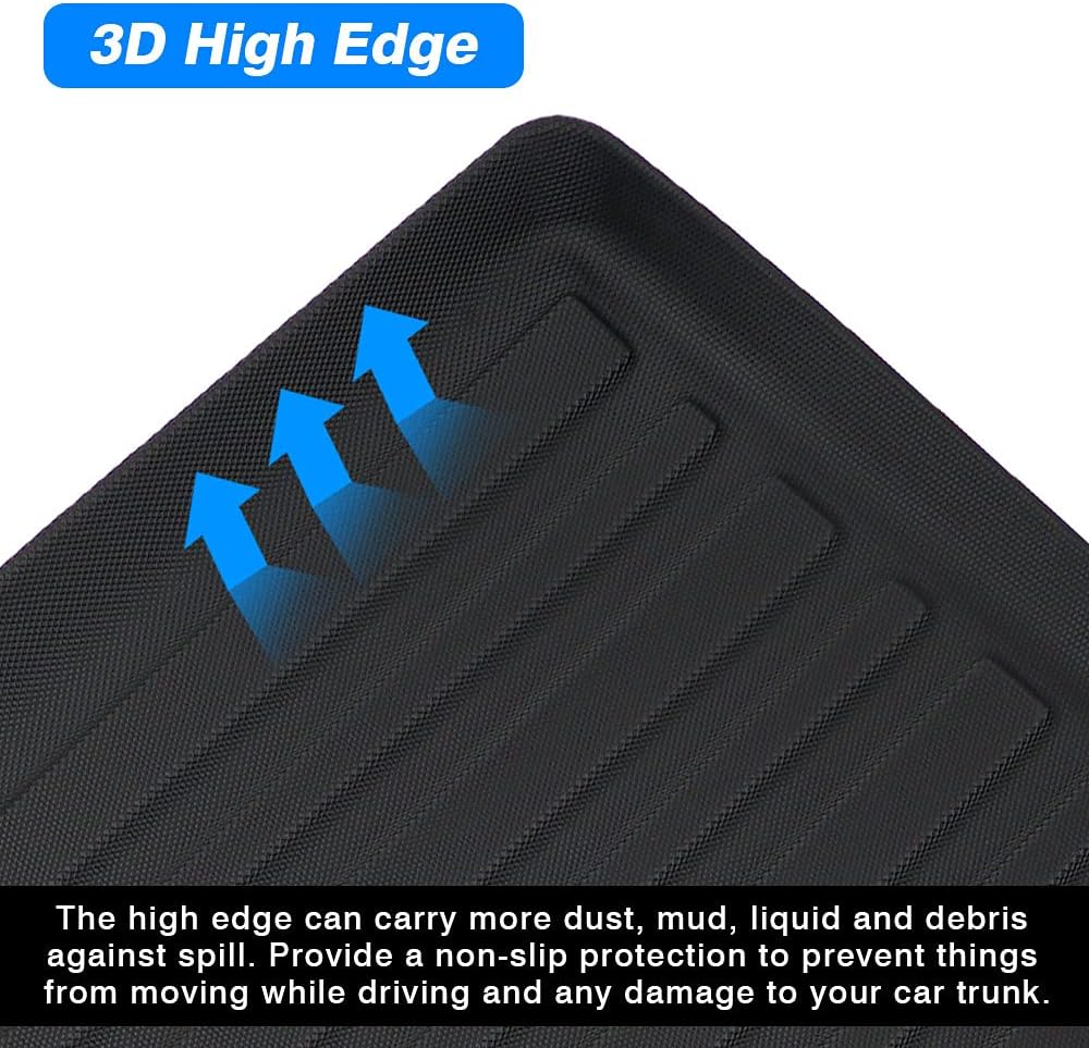 Black All Weather Car Cargo Mat for Toyota 4Runner with 3rd Row Seats D4563