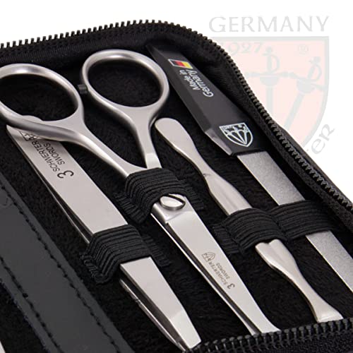 8 piece manicure pedicure grooming kit set synthetic leather case white Q21917