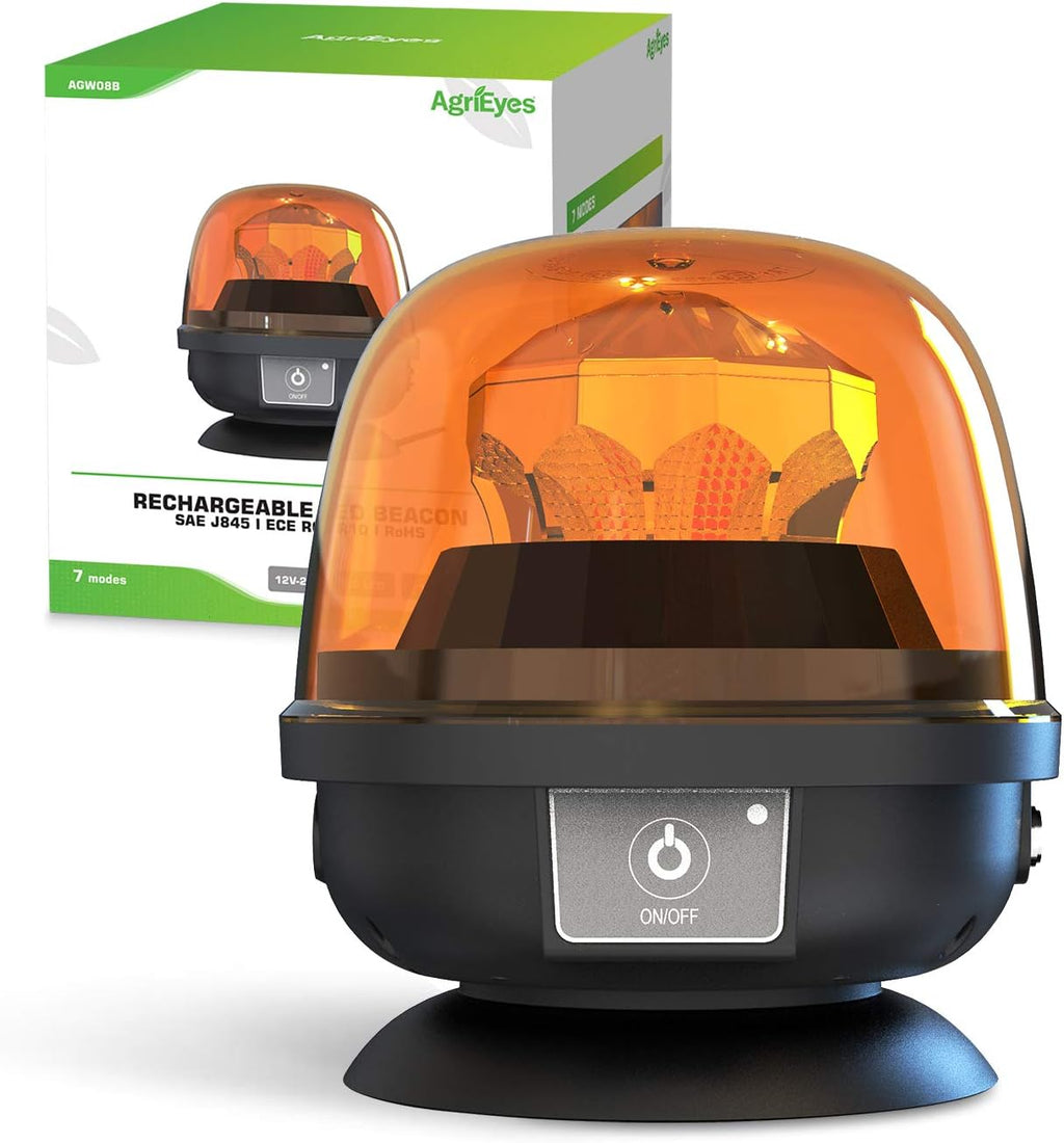 Magnetic Rechargeable Amber Warning Strobe Lights G204