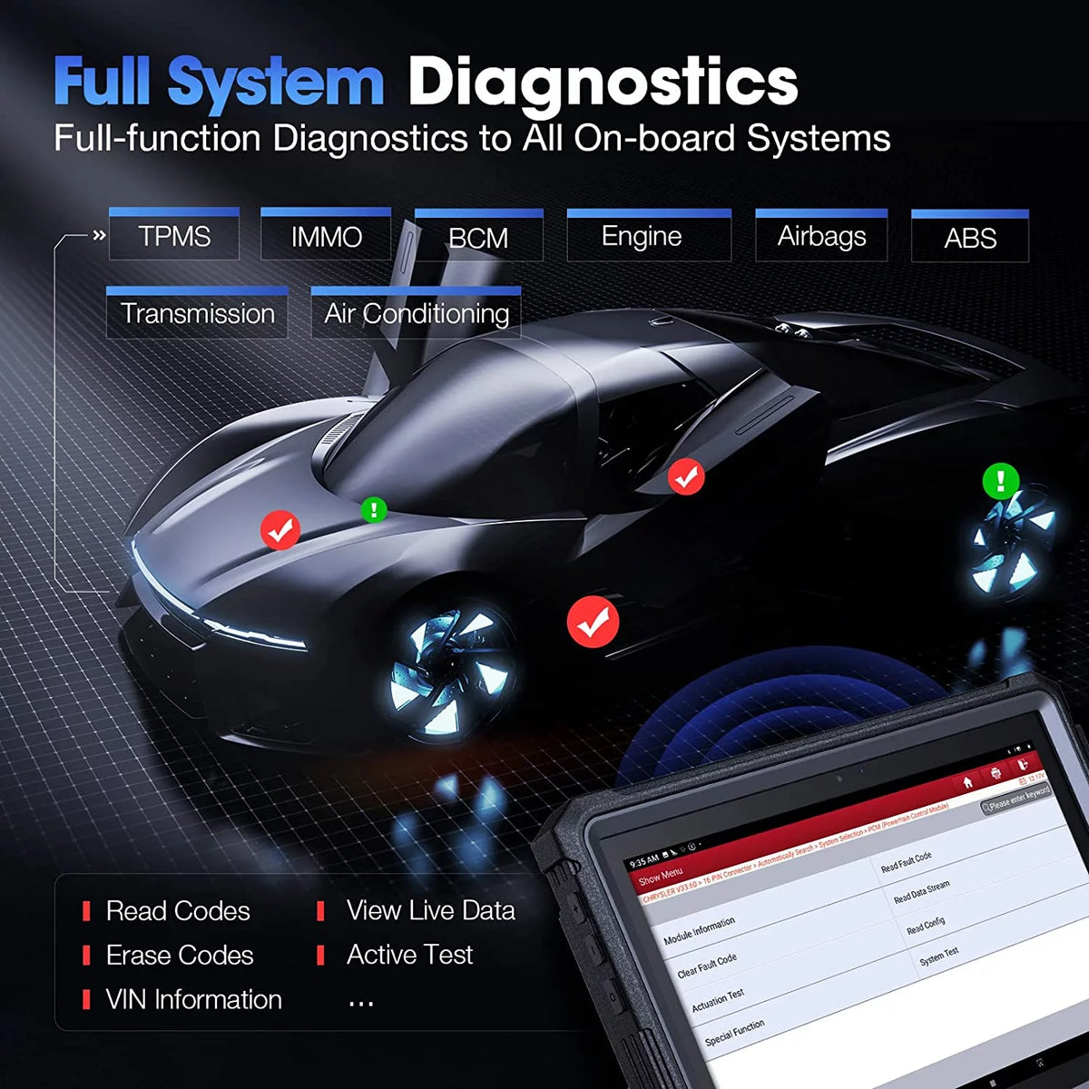 Car Diagnostic Scan Tool with ECU Online Coding S500599