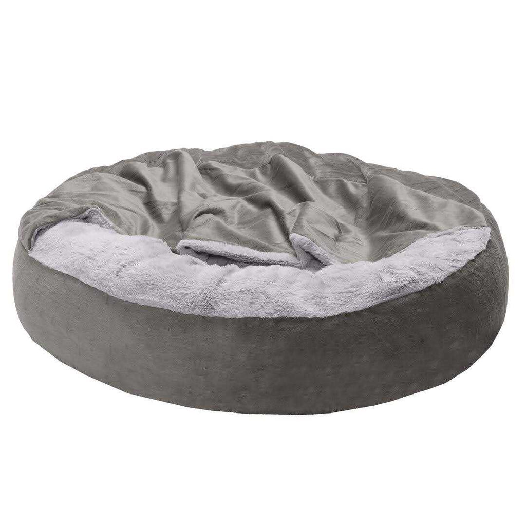Faux Fur Hooded Donut Bed J95419