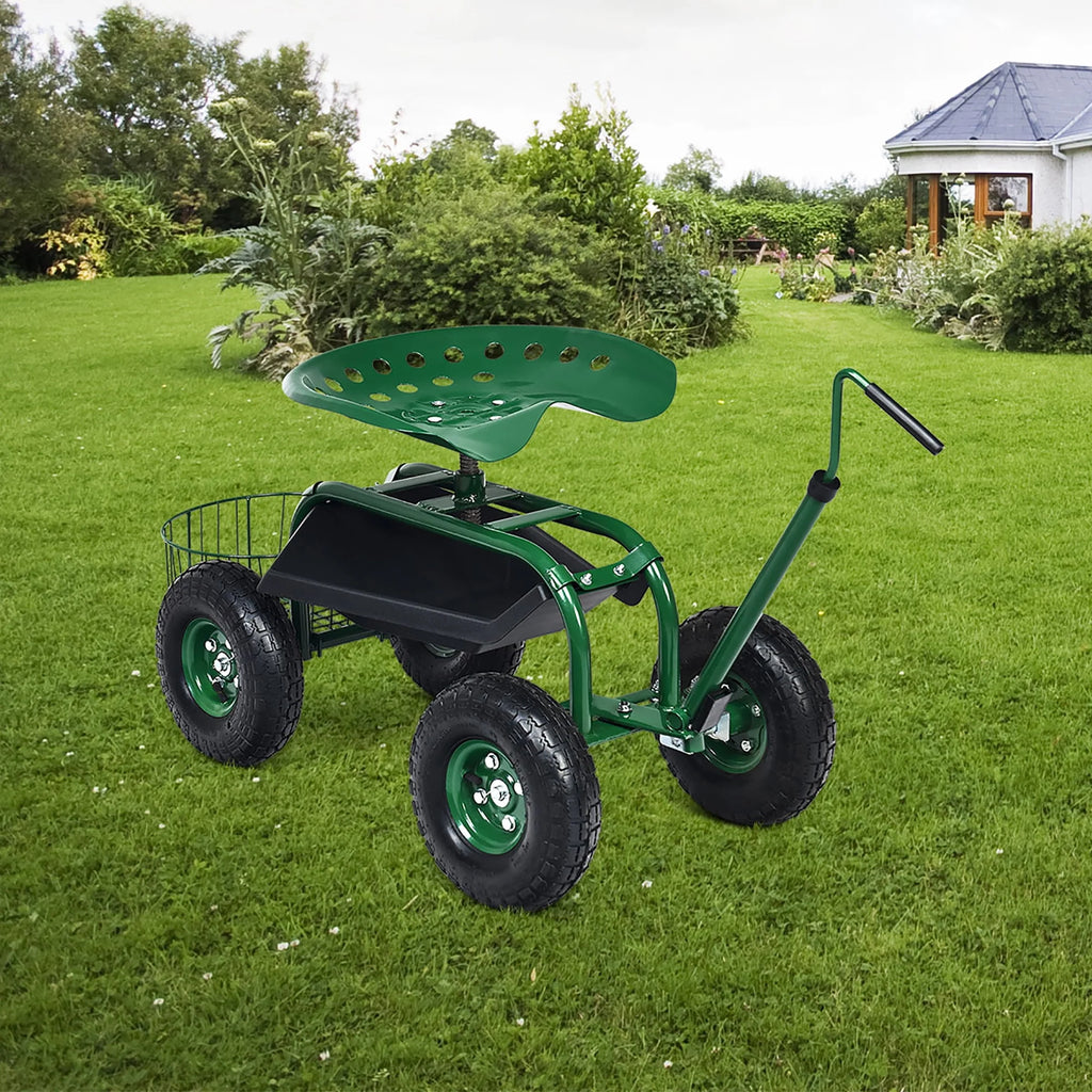 Garden Cart Rolling Work Seat K650892
