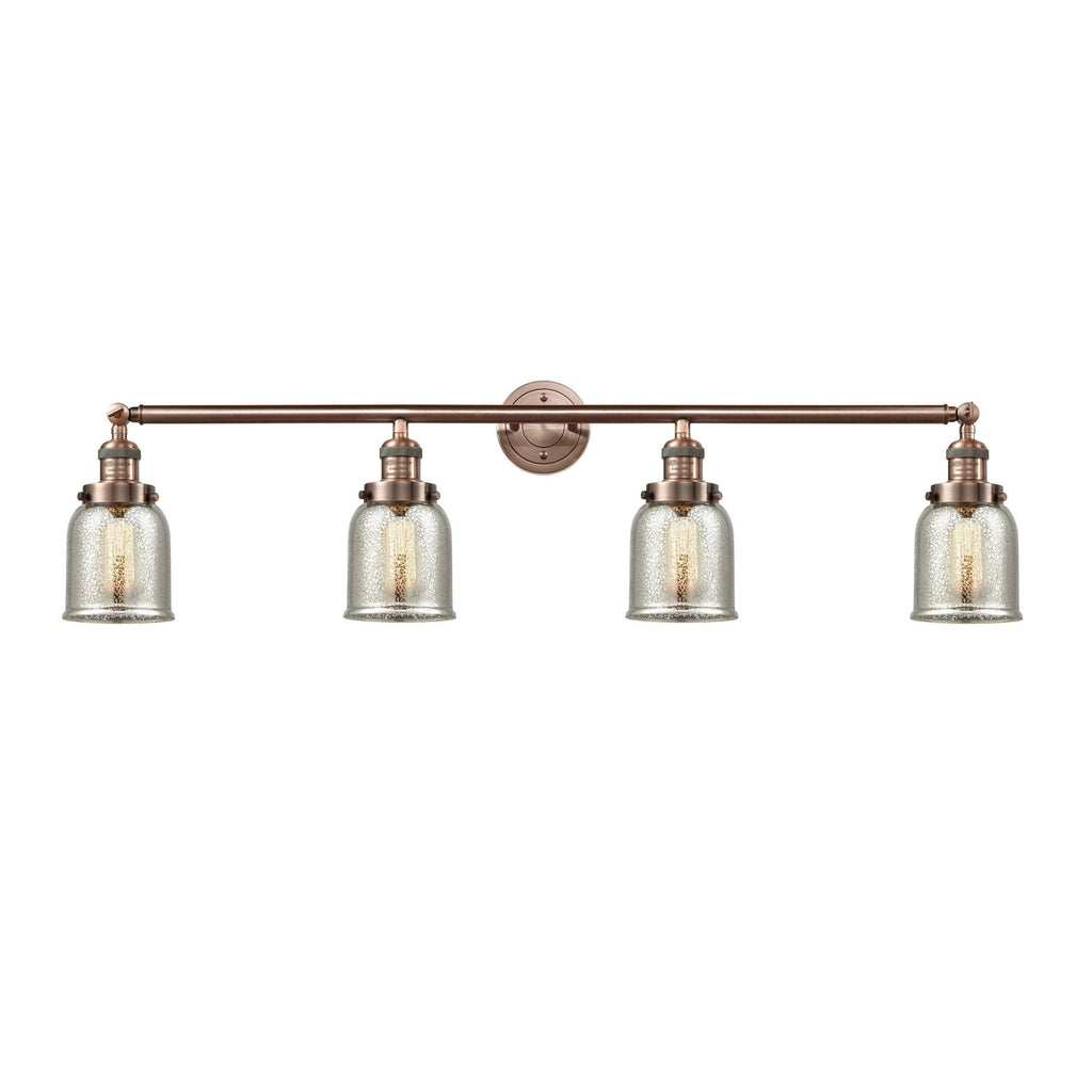 4 Light Small Bell 42 inch Adjustable Bathroom Fixture in Polished Nickel L446