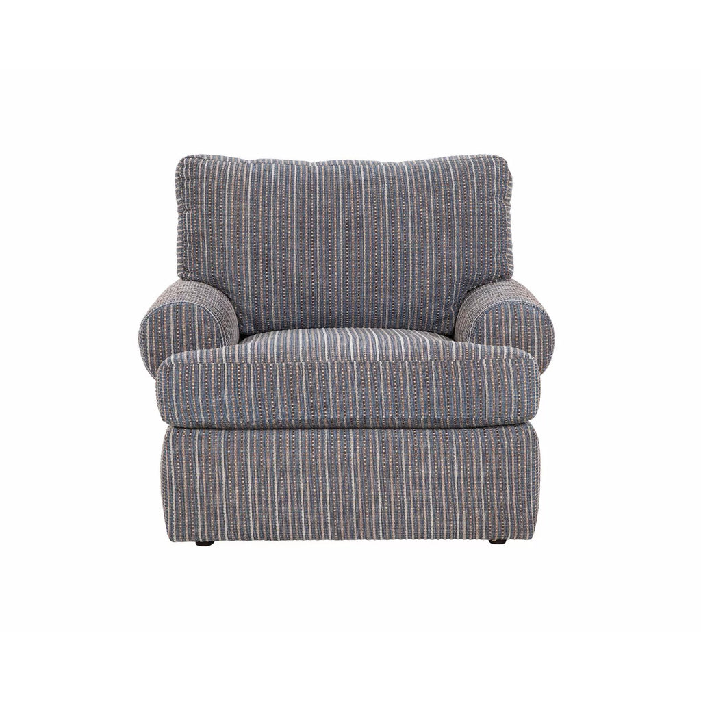 Blue Striped Fabric Chair I982471