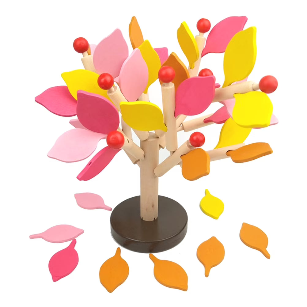 Creative Wooden Tree Blocks Building Toy (Yellow) W895896