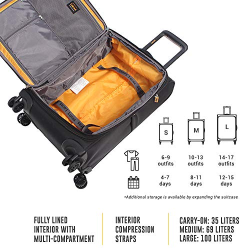 Expandable 24 Inch Softside Spinner Suitcase V400351